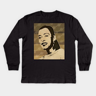 Billie Holiday // Retro Poster Jazz Kids Long Sleeve T-Shirt